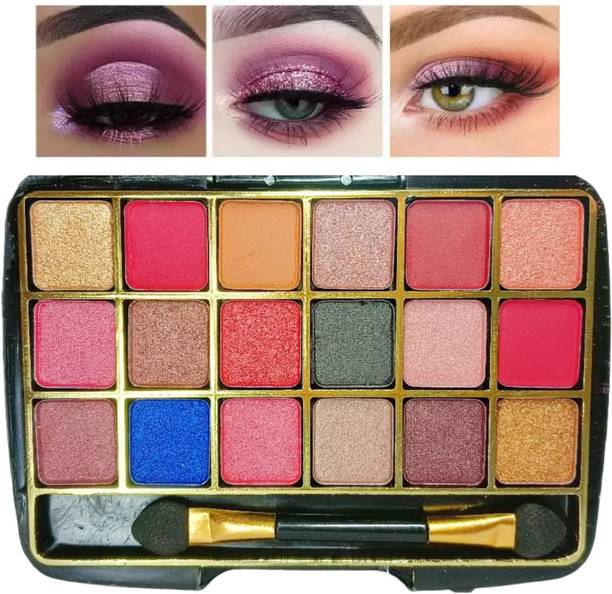Facejewel Professional Makeup 18 Colour Eyeshadow Palette Matte & Shimmer Shade 01 5 g