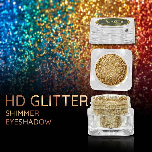 Veoni Belle HD Holographic loose Glitter eyeshadow for eye makeup -Pure Gold (5g) 5 g