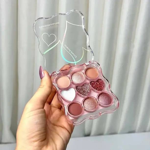 manasona Korean Matte and Glitter Eyeshadow Palette - 9 Colors Eyeshadow 11 g