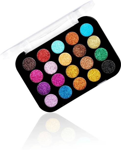 Shryoan 20 Glitter Shades Eyeshadow Palette | Highly Pigmented & Shimmery Finish 24 g