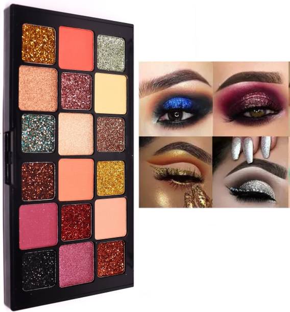 SIZLLIK Premium Shimmer Glitter Eyeshadow Palette 18 g