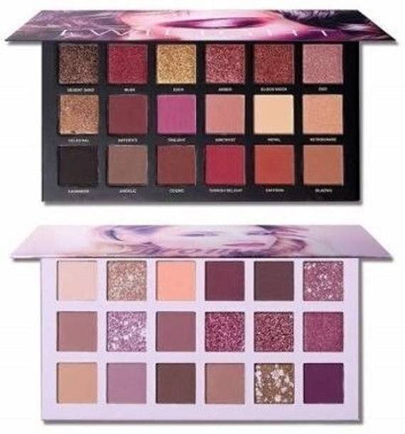 MINNOE 36 Colors Combo Matte Shimmer EyeShadow Palette Eye Shadow Nude + Rose Gold 36 g