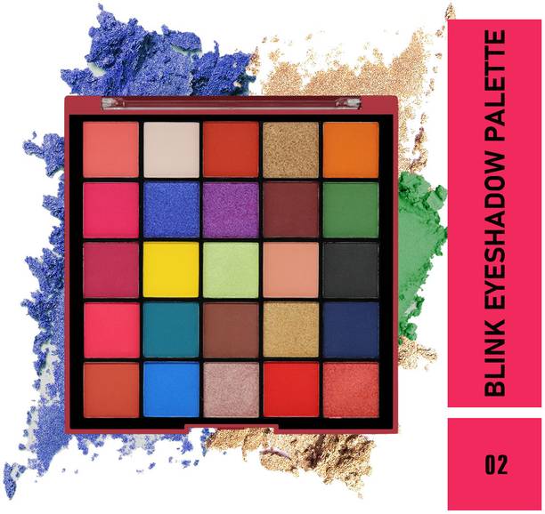 मैट लुक 25 Colors Blink Eyeshadow Palette High Pigment Superstay Blendable Waterproof 26 g