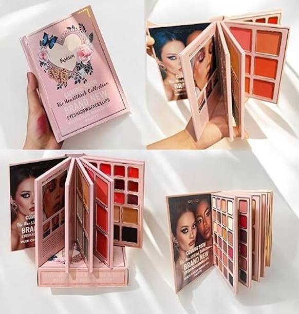 LXELA Fashioniá 5-in-1 Beauty Book Palette – Eyeshadow | Blush | Contour | Lip Colors 50 g