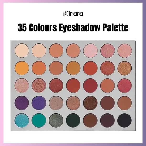 MINARA 35 Colour Eyeshadow Makeup Palette -Highly Pigmented, Matte & Shimmer 84 g