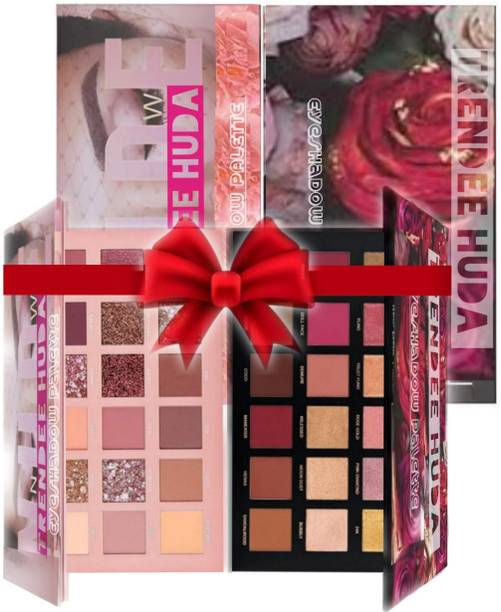 TRENDEE HUDA Professional Nude Edition 18 Color Eyeshadow And Rose Gold Edition 18 Color Matte And Shiny Pigmented Eyeshadow Palette.