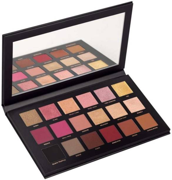 LOVE HUDA Waterproof Remastered Rose 18 Colors Eye Shadow Palette Perfect For Eye Makeup 10 g