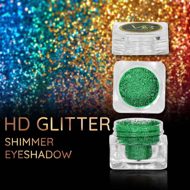 Veoni Belle glitter eye shadow for eye makeup super fine HD qualitycolor green 20 ml