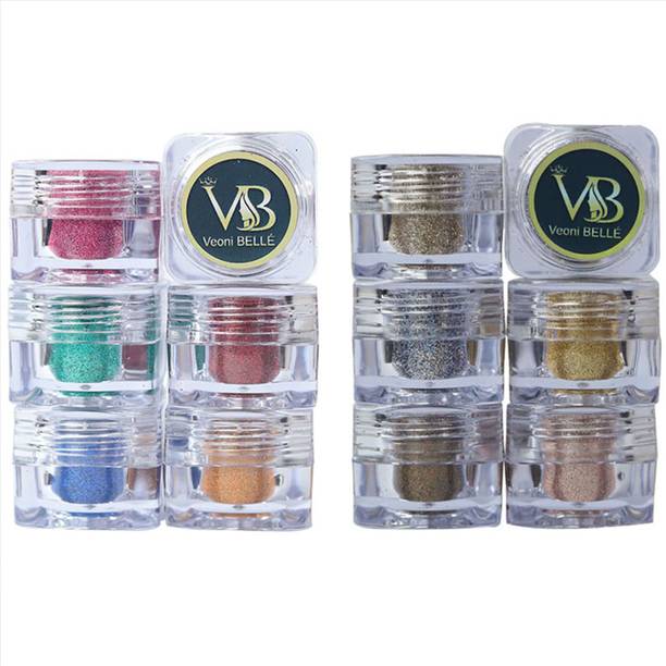 Veoni Belle HD Holographic Loose Gold Glitter Eyeshadow for Eye Makeup Super Fine 5 g