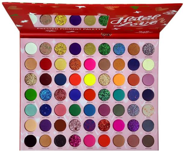 Sh.Huda Girl Beauty Eyeshadow Palette Pigment 63 Colors Eye Shadow Glitter,Shimmer,Matte 69.5 g