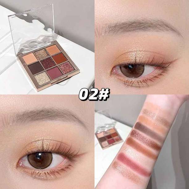 DAIMANPU Four-Color Glazed Light Eyeshadow Palette – Shimmer & Sequin Shades 9 g