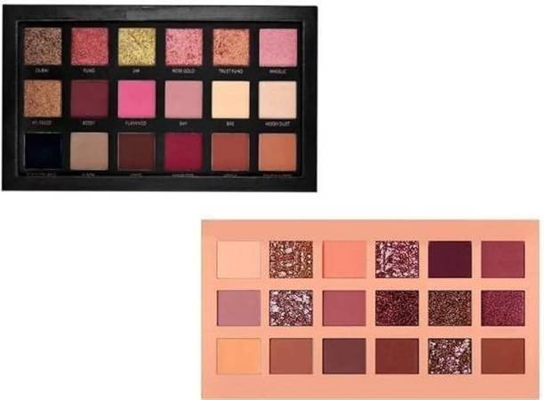 House Of Huda Smudgeproof 18 Rose Gold Remastered & 18 Nude Shade Eyeshadow Palette 200 g
