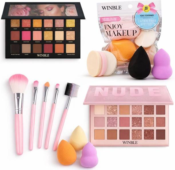 Winble NUDE WITH ROSE GOLD +PUFF PACK + 5 BRUSH 1 ml