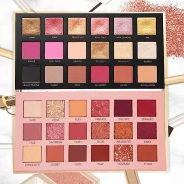 HUDA BABY Nude Eye Shadow Palette and Rose Gold (18+18 colors) 36 g 36 ml