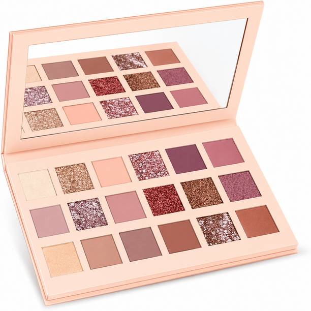 otia 18 Color Nude & Glitter Eyeshadow Palette with Mirror 12 ml
