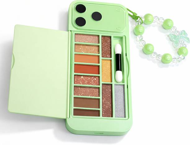 TeraaBliss 9-Color Mini Eyeshadow Palette with Applicator GREEN 60 g