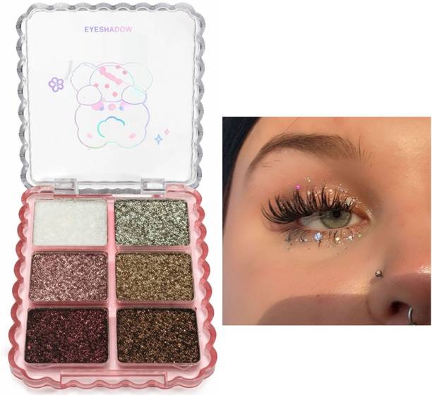 SIZLLIK Best Eyeshadow Palette Glitter Diamond Eye Makeup Sequins Eye Shadow 6 g