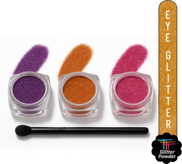 TTT Multicolor Eyeshadow Glitter Powder Purple, Orange, Red 5 g