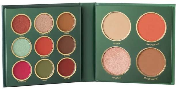 MARS 9 Eyeshadow Palette with 1 Highlighter, Blusher, Bronzer & Compact Powder 16 g
