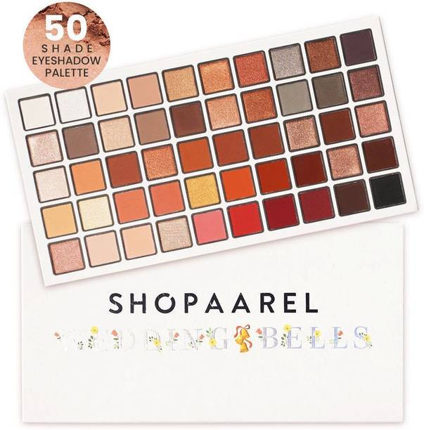 शॉपारेल 50 Color Eyeshadow Palette Highly Pigmented Blendable Matte And Shimmer Shade 60 g