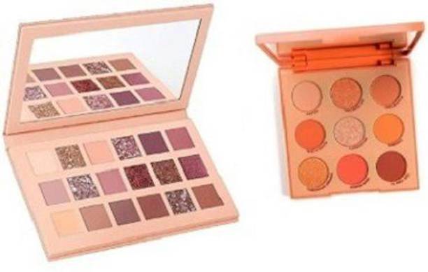 House Of Huda Beauty The Nudes Eyeshadow Palette+Obsessions Orange Palette(Orange We Glad) 27 g