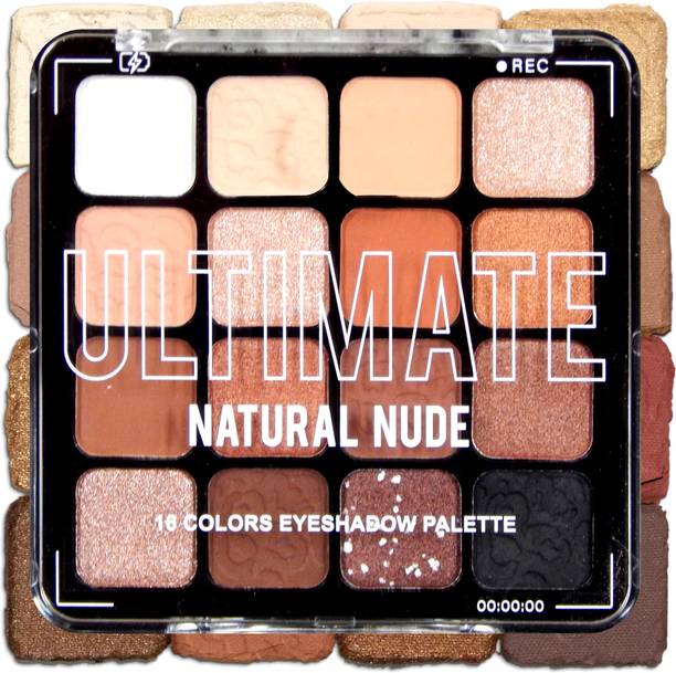 CS STROKES Ultimate natural nude eyeshadow palette, with natural, nude,brown,matellic combo 16 g