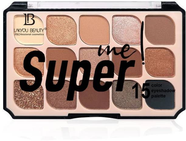 Lakyou Beauty Super Me Eyeshadow Palette | 15 Bold & Long-Wear Shades for Creative Makeup 15 g