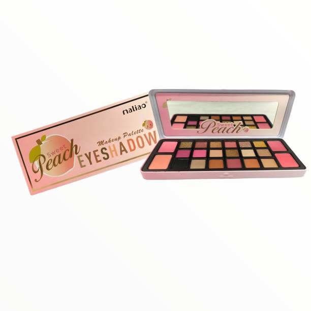 maliao Sweet Peach 4 blusher + 18 colour Eyeshadow Pallete shimmer, glitter, matte 70 g