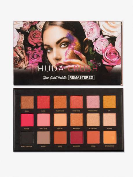 HUDA CRUSH Beauty Rose Gold Remastered Edition 18 Color eyeshadow palette Shimmery 18 g