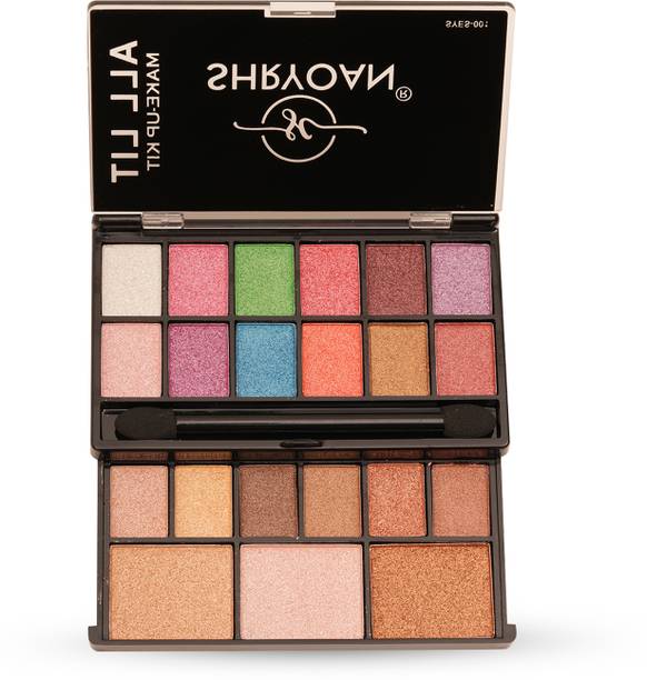 Shryoan All Lit Make-up Kit With 18 Eyeshadow & 3 Highlighter | Highly Pigmented 20 g