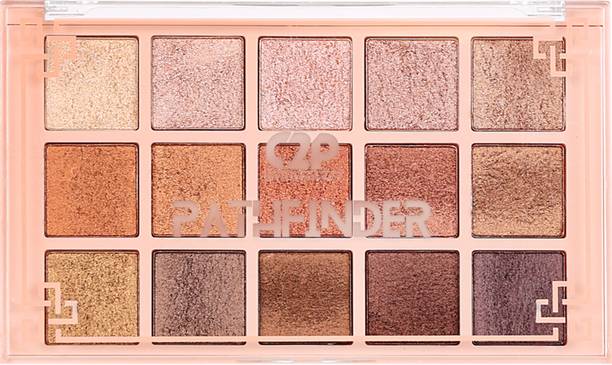 C2P Professional Makeup Pathfinder Shimmer Glitter Shiny Pigment Eyeshadow Palette for Smoky Eyes 24 g