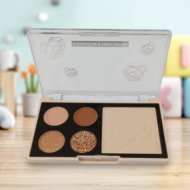 GULGLOW99 HIGHLIGHTER WITH 4 MULTI COLOUR GILLITER & MATTE EYE SHADOW-01 17.6 g