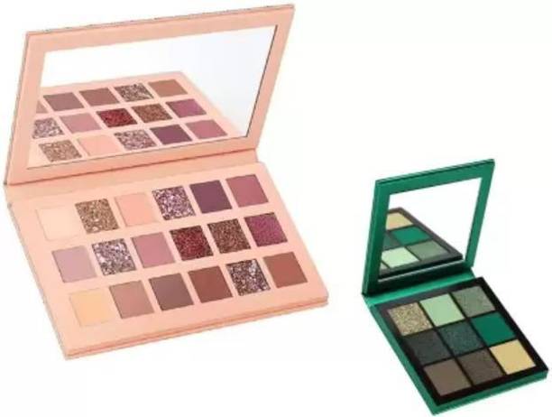 House Of Huda Blushed Beauty The Nude Pigmented+ Matte+Shimmery Emarld EyeShadow Palette 27 g