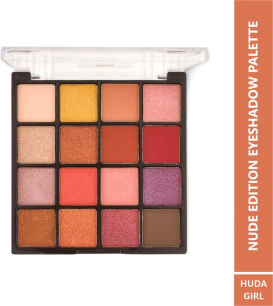 Huda Girl BEAUTY 16 Color Ultimate Eye Shadow Palette for Girls/Women - Shimmers and Matte 80 g