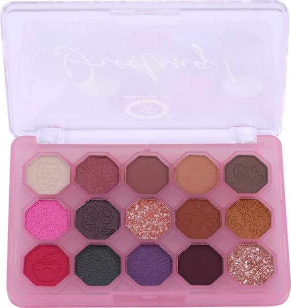 FASHION COLOUR Drooling 15 colour Eyeshadow Palette with Highly Pigmented in Matte & Shimmer 11 g