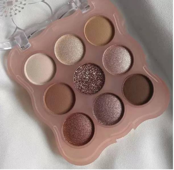 QWLEZ Eyeshadow Palette 9 Color Highly Pigmented Matte and Shimmer Finish 13 g