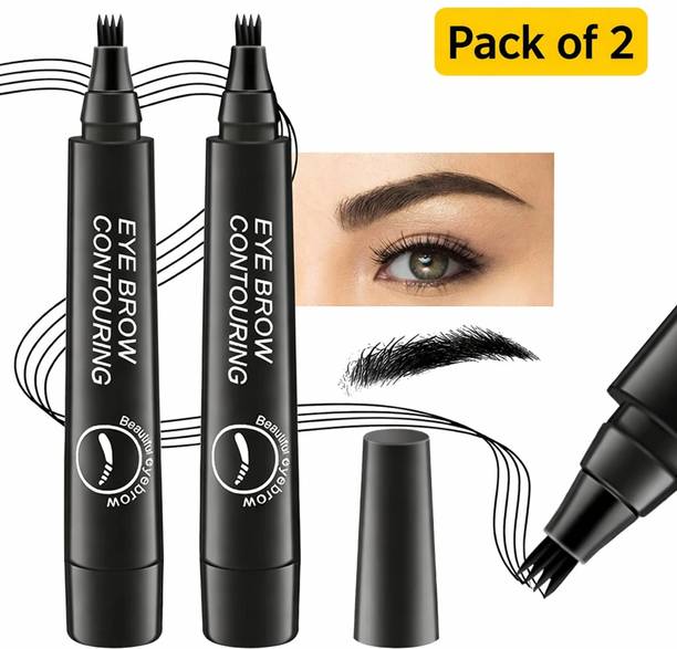 Beautiflame Eyebrow Pen Black Waterproof Long Lasting M...