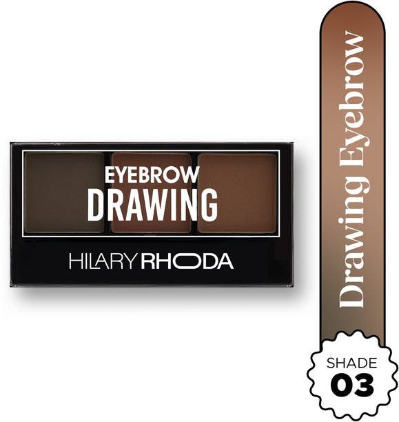 Hilary Rhoda Drawing Eyebrow Palette with Spoolie | 3 Natural Shades | Waterproof Brow Kit - 7.2 g