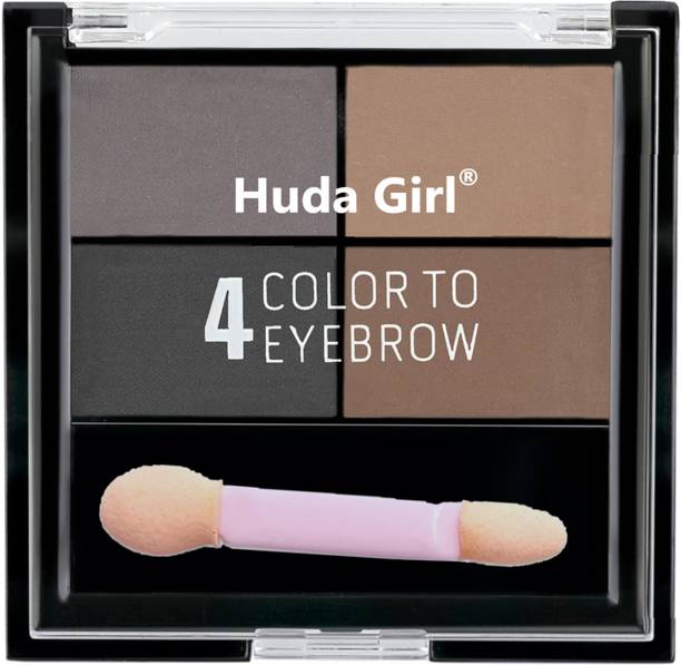 Huda Girl 4 in 1 Eyebrow Powder Cake with Eyebrow Brush Long Lasting & Waterproof 8 g