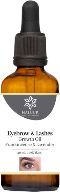 NATUUR Eyebrow & Lashes Growth Oil - Natural Formula for Longer & Thicker Lashes, Brows 20 ml