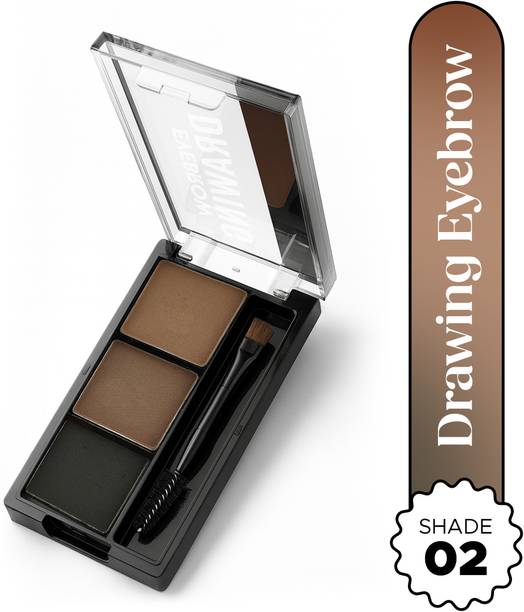 Hilary Rhoda Drawing Eyebrow Palette | 3 Natural Shades & Comes with Spoolie | Waterproof - 7.2 g