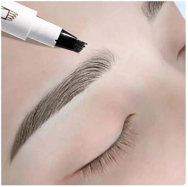 MYEONG Grey Tattoo Eyebrow Pen 4 Tips Waterproof Brow Gel & Tint Dye Cream 1 g