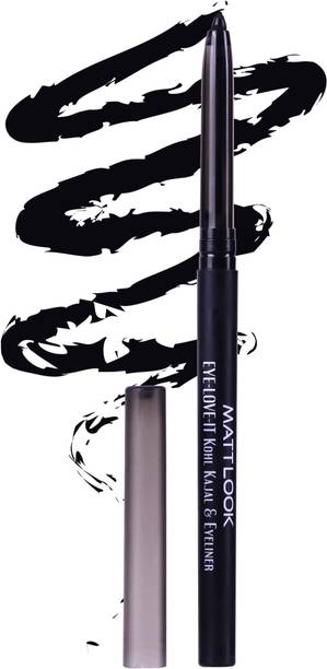 MATTLOOK Eye Love It Kohl Kajal & Eyeliner Enriched With Vitamin E, Stays For long 24Hrs