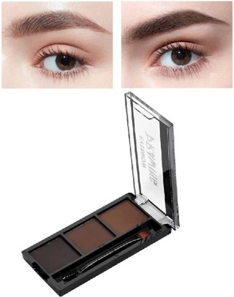 BLUST&FAMME 3 Shades Eyebrow Palette | Waterproof Eyebrow Filler with Brush 1pack