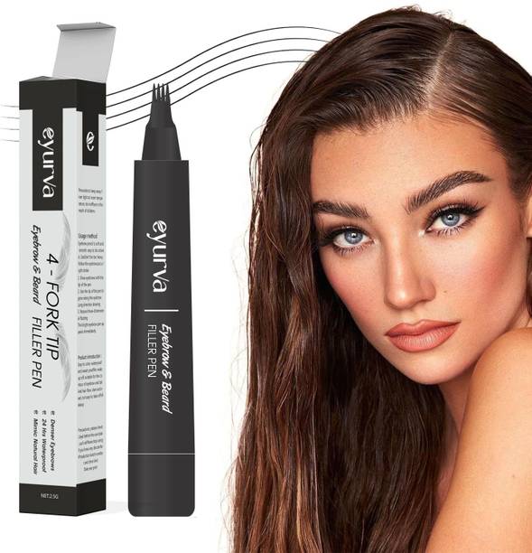 eyurva eyebrow contouring pen | waterproof eyebrow pen with 4 Micro Fork Tip