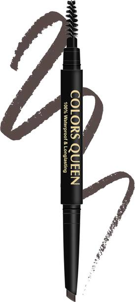 COLORS QUEEN Brow Master 2 in 1 Dual Function Eyebrow Pencil with Spoolie Brush