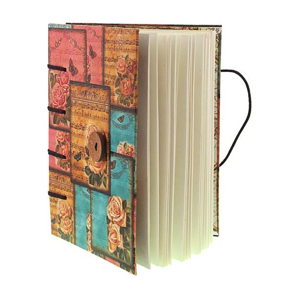 CRAFT CLUB Floral Blocks Print In Special Binding A5 Notebook Unruled 144 Pages