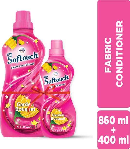 Softouch by Wipro Garden Bouquet Liquid Fabric Conditioner with Jasmine & Fresh Roses Fragrance