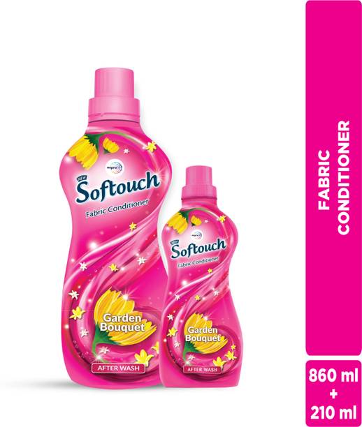 Softouch by Wipro Garden Bouquet Liquid Fabric Conditioner with Jasmine & Fresh Roses Fragrance