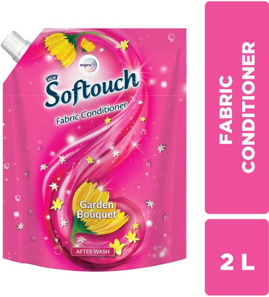 Softouch by Wipro Garden Bouquet Liquid Fabric Conditioner with Jasmine & Fresh Roses Fragrance